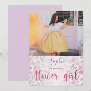 Zal je mijn Bloemenmeisje Floral Waterverf zijn?