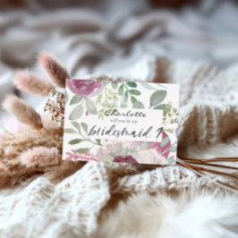 Zal je mijn Bridesmaid Boho Floral Waterverf zijn? Notitiekaartje