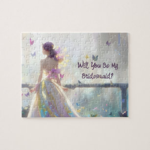 Zal je mijn Bridesmaid Bride en Butterflies zijn? Legpuzzel