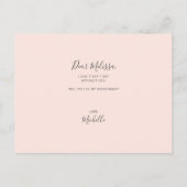 Zal je mijn Bridesmaid eenvoudige foto zijn? Uitnodiging Briefkaart (Achterkant)