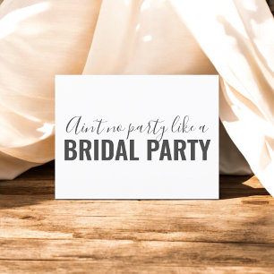 Zal je mijn Bridesmaid Funny White uitnodiging zij