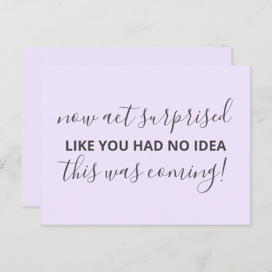 Zal je mijn Bridesmaid gewoon grappig zijn? Uitnodiging Briefkaart (Voorkant / Achterkant)