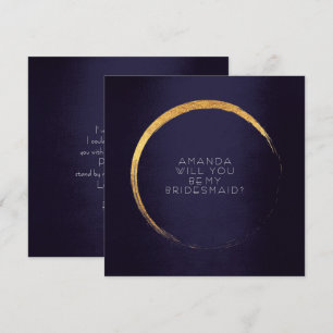 Zal je mijn Bridesmaid Golden Circle Navy zijn? Kaart