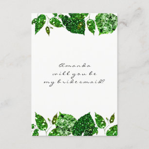 Zal je mijn Bridesmaid Greenery Woodland Cali zijn Kaart
