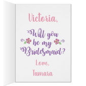 Zal je mijn Bridesmaid-kaart zijn? (Binnen (Rechts))