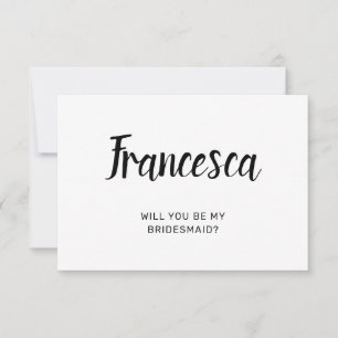 Zal je mijn Bridesmaid-kaarten zijn? Bedankkaart