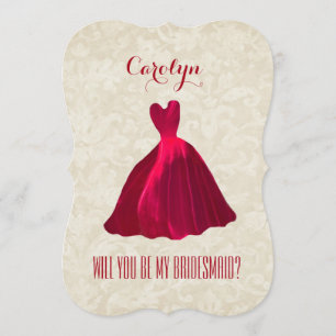 Zal je mijn Bridesmaid RED A01 zijn? Kaart