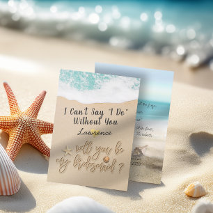 Zal je mijn Bridesmaid Summer Beach Starfish zijn? Kaart