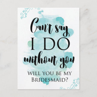 Zal je mijn bridesmaid-vraagkaart zijn? uitnodiging briefkaart