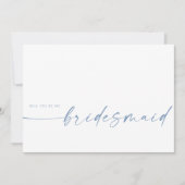 Zal je mijn Bridesmaid zijn? | Dusty Blue (Voorkant)