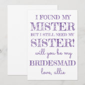 Zal je mijn Bridesmaid zijn? | Kaart (Voorkant / Achterkant)
