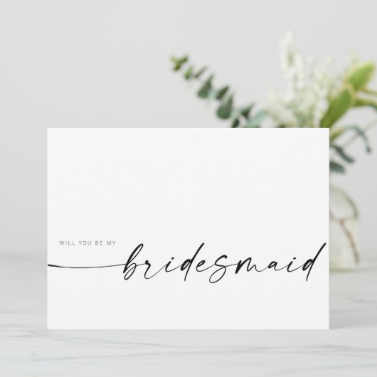 Zal je mijn Bridesmaid zijn? | Modern minimalist (Staand voorkant)