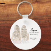 Zal je mijn bridesmaïde keyring zijn? sleutelhanger (Voorkant)