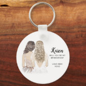 Zal je mijn bridesmaïde keyring zijn? sleutelhanger (Voorkant)