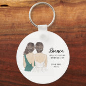 Zal je mijn bridesmaïde keyring zijn? sleutelhanger (Voorkant)