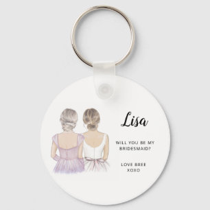 Zal je mijn bridesmaïde keyring zijn? sleutelhanger