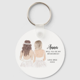 Zal je mijn bridesmaïde keyring zijn? sleutelhanger