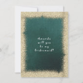 Zal je mijn bruidbruine goudglitter Cali Green zij Kaart (Voorkant)