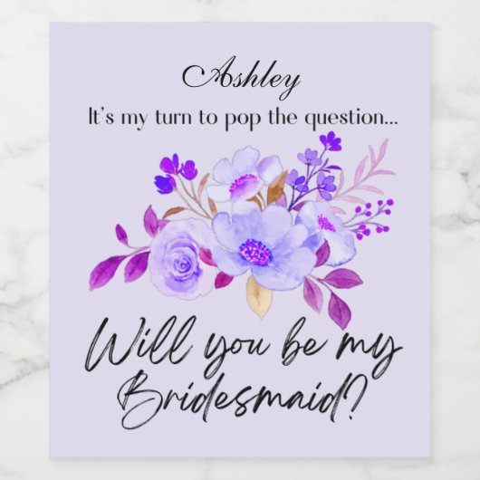 Zal je mijn bruidgine Wijn Label zijn? Wijn Etiket (Enkel label)