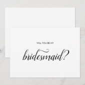 Zal je mijn bruidmaid zijn? kaart (Voorkant / Achterkant)