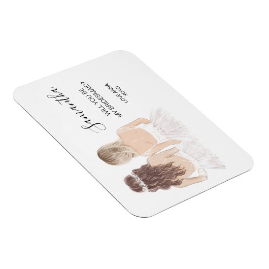 Zal je mijn bruidmaïde magneet zijn? (Rechterzijde)