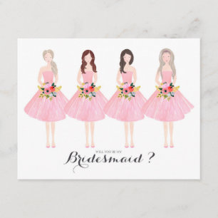 Zal je mijn bruidmaidskaart zijn? kaart