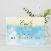 Zal je mijn bruidsbruine glitter zijn? kaart (Staand voorkant)