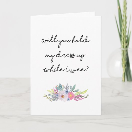 Zal je mijn bruidskaart zijn? (Voorkant)