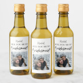 Zal je mijn bruidsmeisje voorstel aangepaste Afbee Wijn Etiket (Flessen)