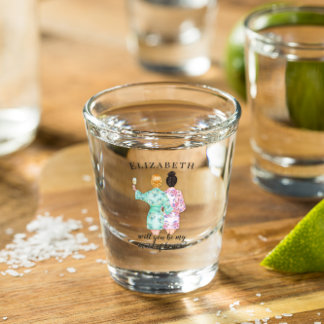 Zal je mijn bruidsmeisje voorstelcadeau zijn shot glas
