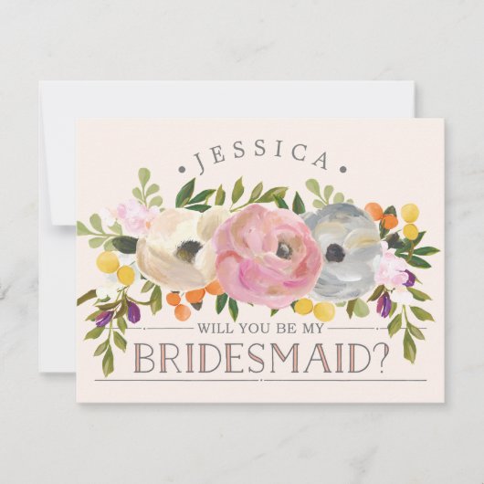 Zal je mijn bruidsmeisje zijn - bruidsmeisje Kaart (Voorkant)