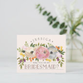 Zal je mijn bruidsmeisje zijn - bruidsmeisje Kaart (Staand voorkant)