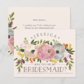 Zal je mijn bruidsmeisje zijn - bruidsmeisje Kaart (Voorkant / Achterkant)