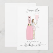 Zal Je Mijn Bruidsmeisje Zijn Kaart (Voorkant / Achterkant)