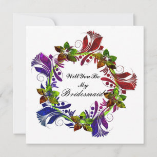 Zal je mijn bruidsmeisje zijn? kaart