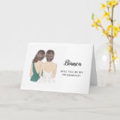 Zal Je Mijn Bruidsmeisje Zijn Uitnodigingskaart Kaart (Gele Bloem)