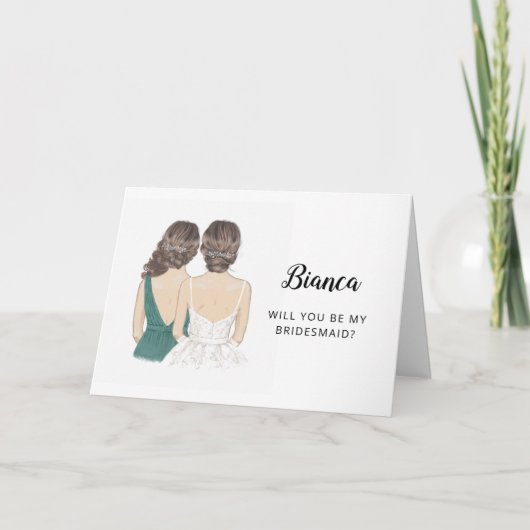 Zal Je Mijn Bruidsmeisje Zijn Uitnodigingskaart Kaart (Voorkant)