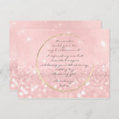 Zal je mijn bruidsroze bruine bruine bruistrowder uitnodiging briefkaart (Voorkant / Achterkant)