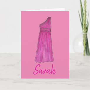 Zal je mijn bruidsroze dress bruiloft Kaart zijn?