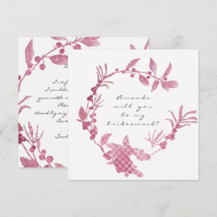 Zal je mijn bruidsroze frambozenpoot zijn? kaart