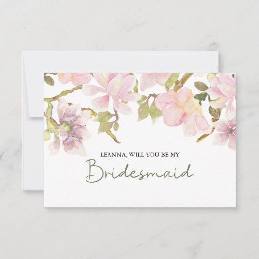 Zal je mijn bruidsroze magnolia zijn? (Voorkant)