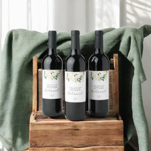 Zal je mijn bruine bruine bloemen zijn? wijn etiket