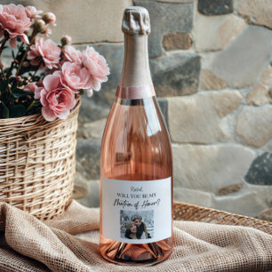 Zal je mijn directrice van het erevoorstel op maat sparkling wijnetiket