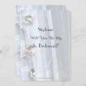 Zal je mijn Jr. Bridesmaid zijn, kant uitnodigen? Kaart (Voorkant / Achterkant)