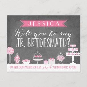 Zal je mijn junior Bridesmaid zijn?   Bridesmaid Kaart