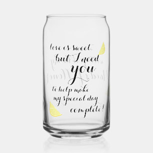 Zal je mijn Maid of Honor Gift Country Wedding zij Blikvorm Glas