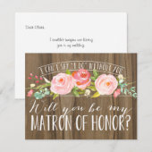 Zal je mijn matron zijn? | Bridesmaid Kaart (Voorkant / Achterkant)