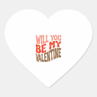 Zal je mijn Valentijn-01 zijn? Hart Sticker