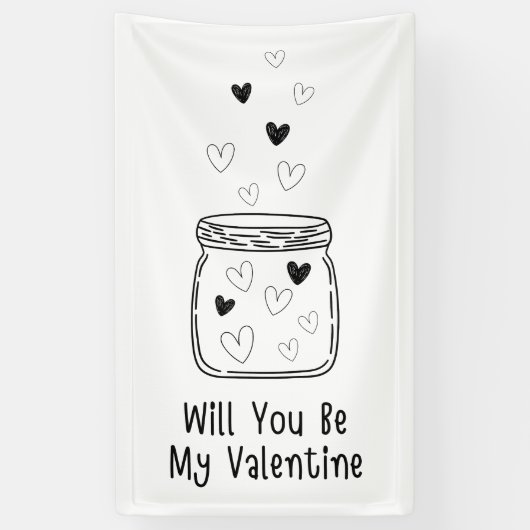 Zal je mijn Valentijn banner zijn? (Verticaal)