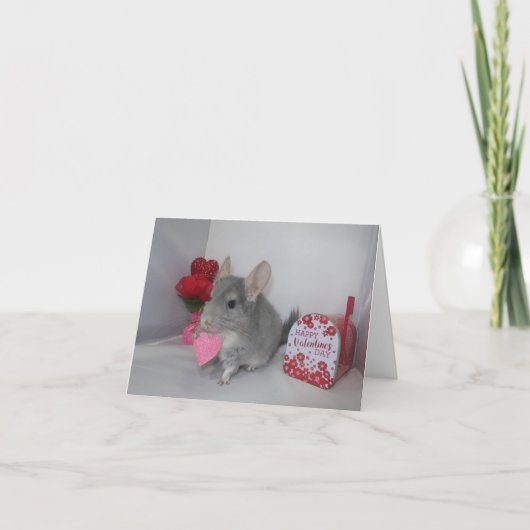 Zal je mijn Valentijn chinchilla zijn? Kaart (Voorkant)